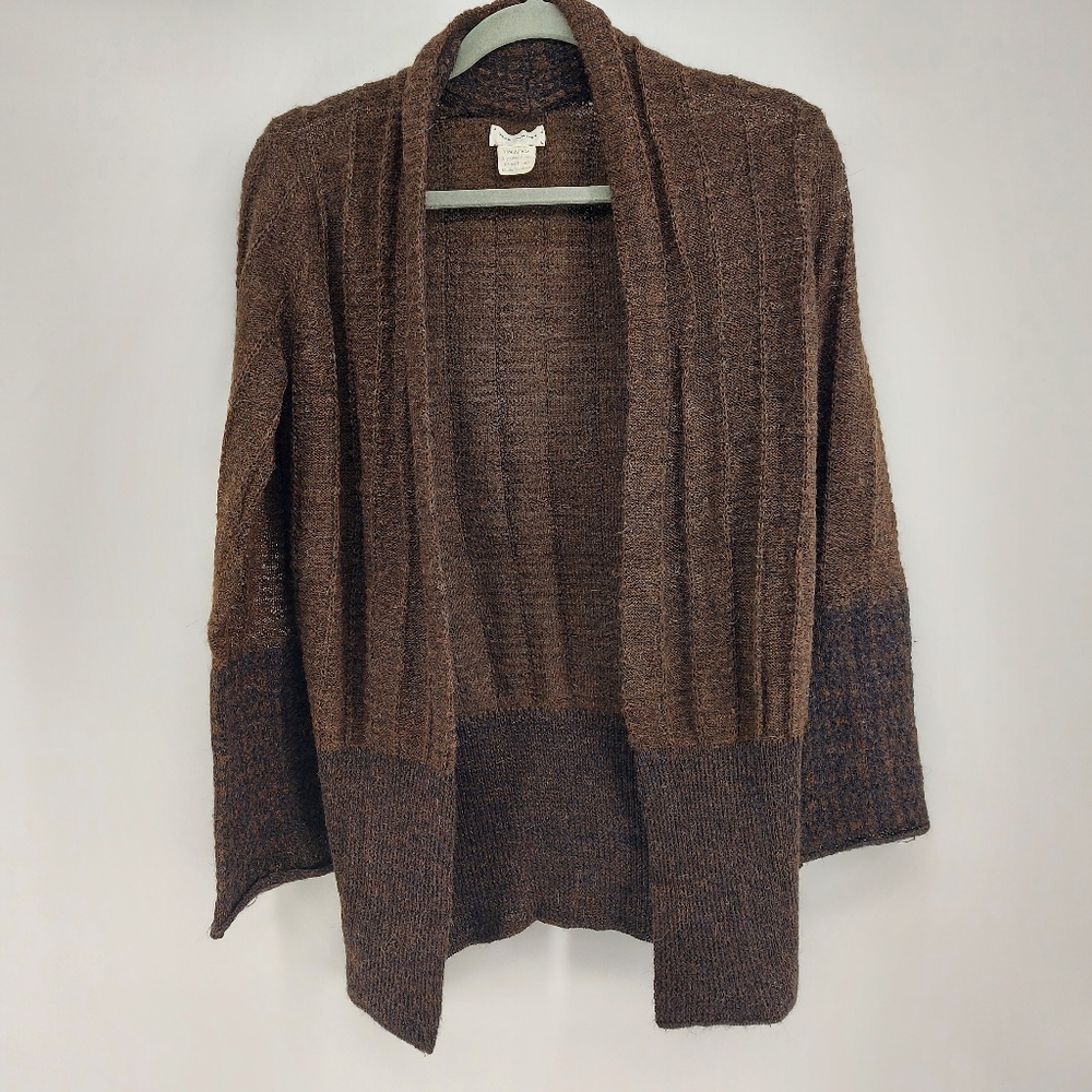 Dries Van Noten BROWN Alpaca Cardigan Sweater Size Small